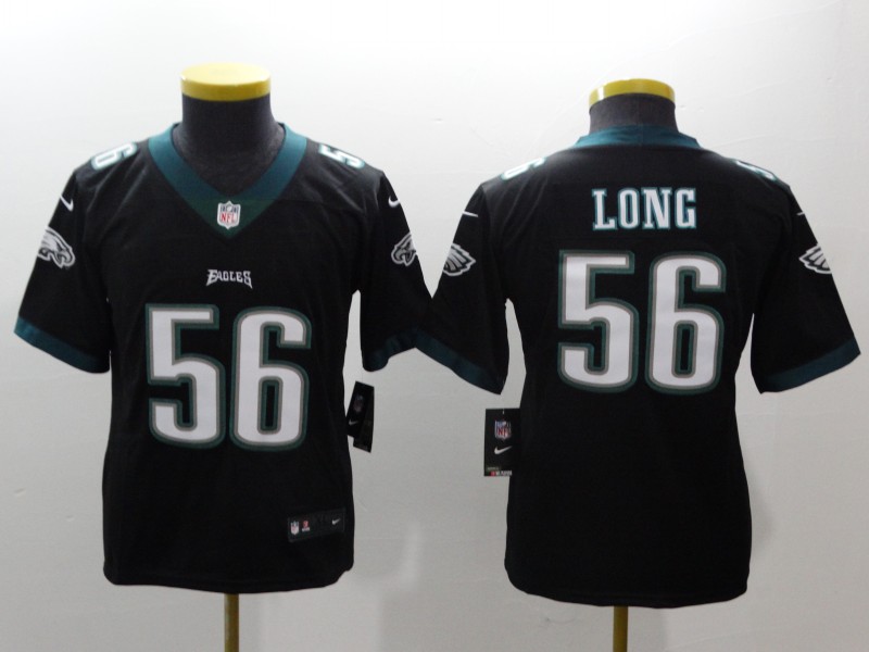 Youth Philadelphia Eagles #56 Long black Nike NFL jerseys->->Youth Jersey